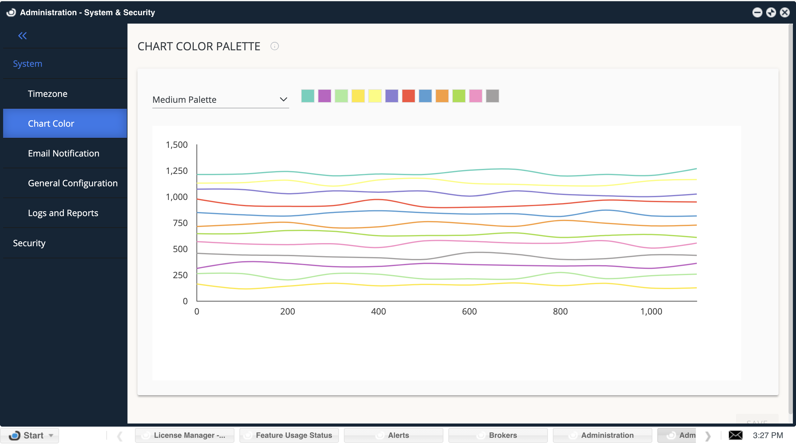 Administration- System&amp;Security Chart Color