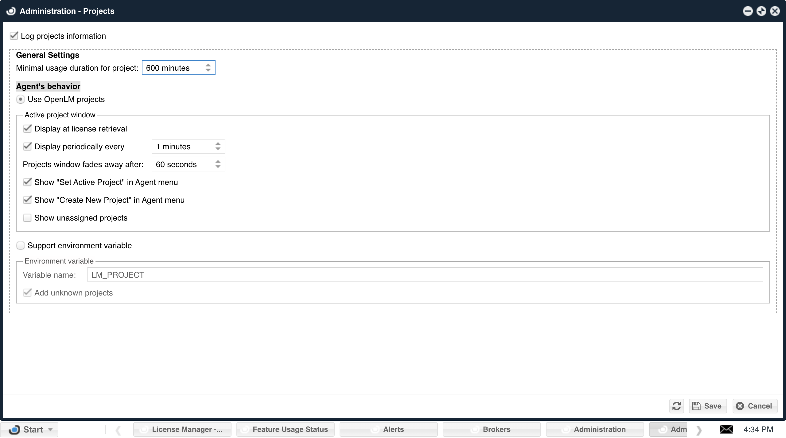 Administration - Projects