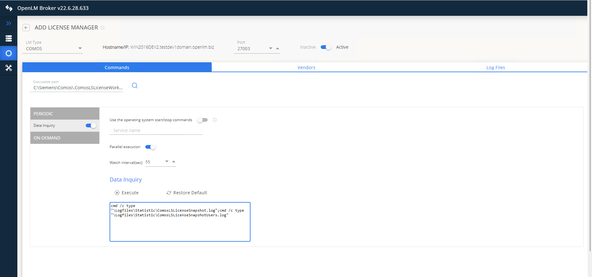 Go to the Vendors tab -&gt; Add Vendor, enter Comos, and click Continue. IMAGE 56