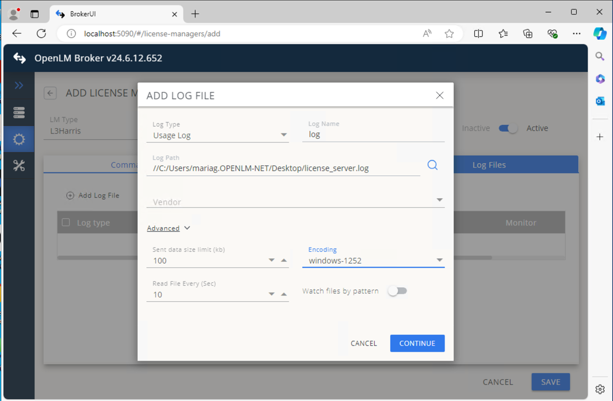 Click Continue and then Save.