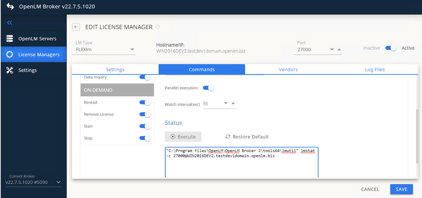 tipOn some installations, lsmon is in a different folder. If so, update the data_inquiry node manually.