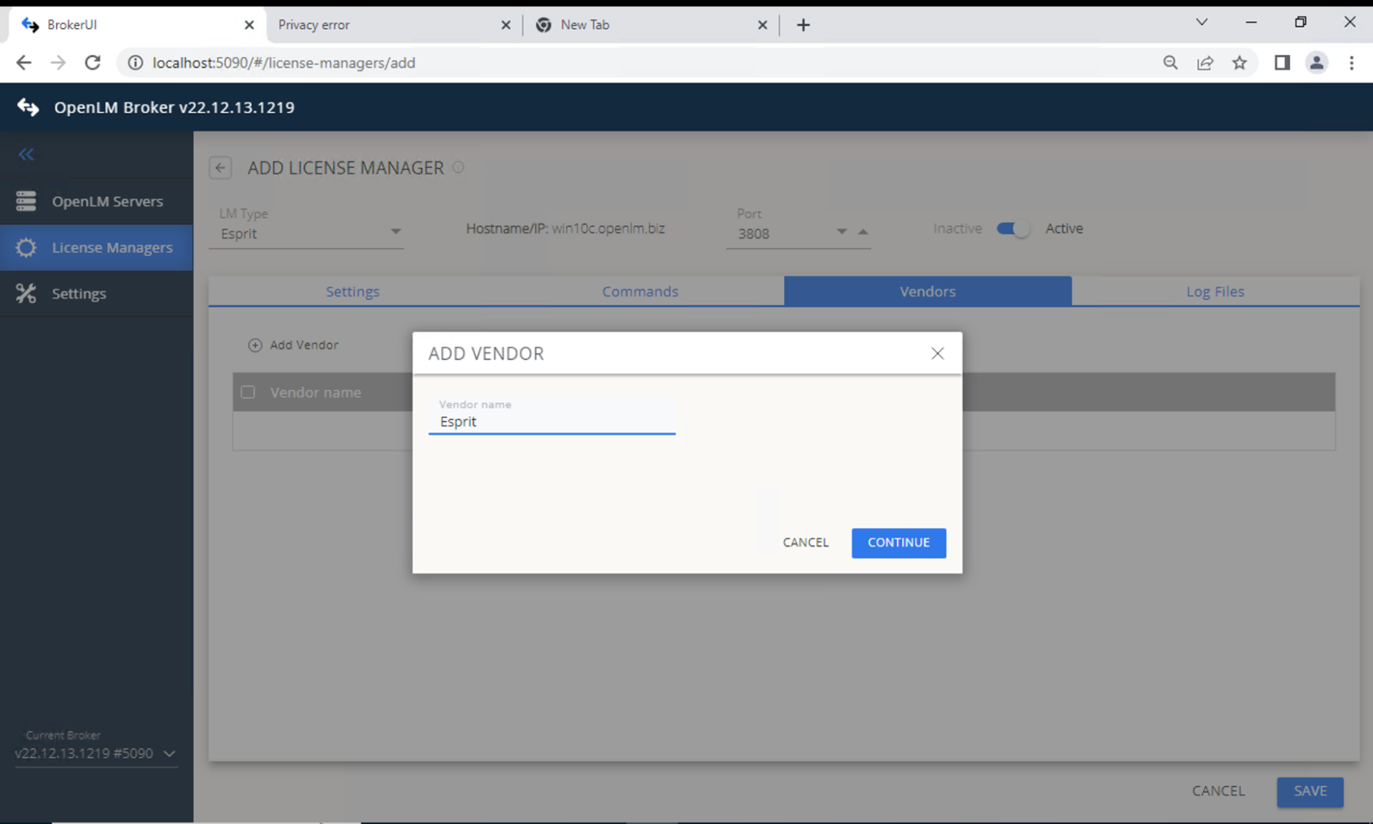 Go to Log File tab -&gt; Add Log File. Configure: