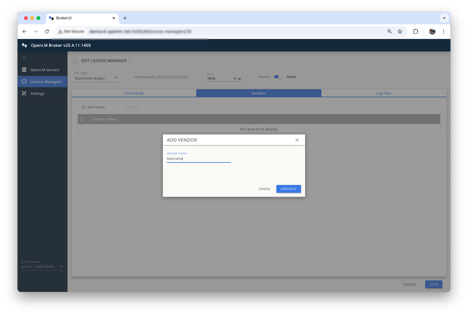 Adding Materialise vendor in OpenLM Broker