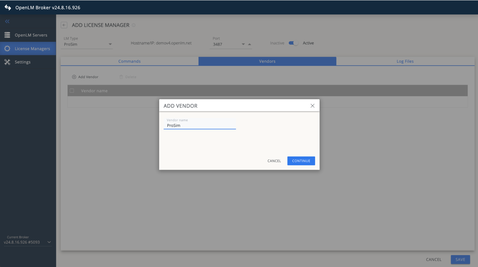 In Log Files, click Add Log File, browse to the log location, and ensure Watch file by pattern is off. IMAGE 162