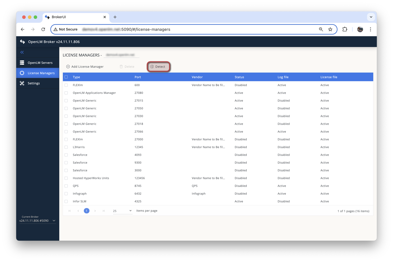Configuring via Broker UI