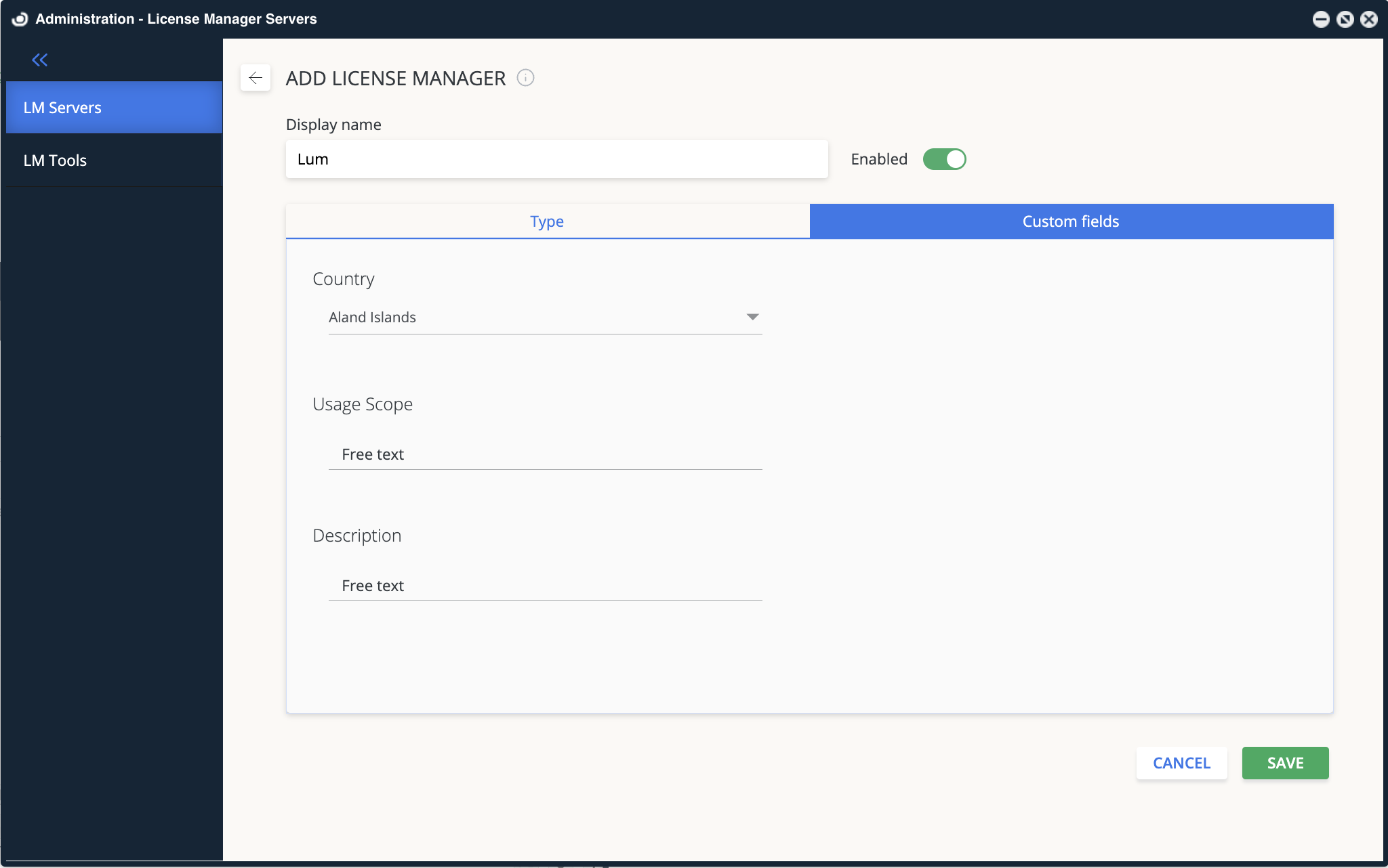 IBM LUM license server configuration