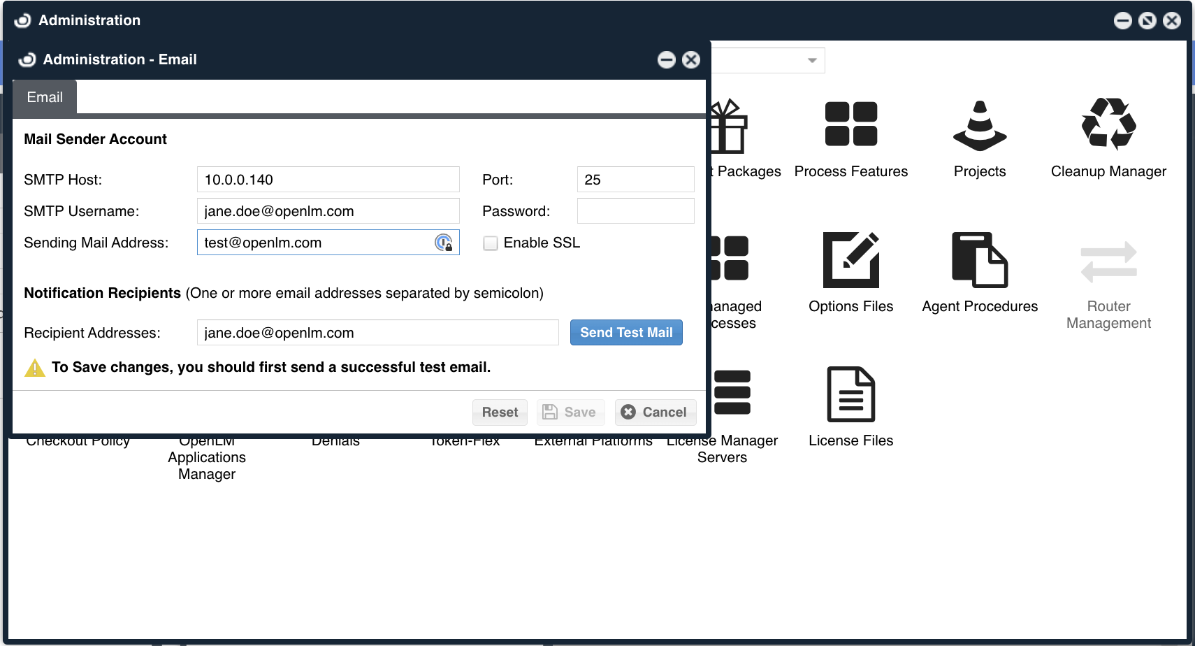 Administration - Email