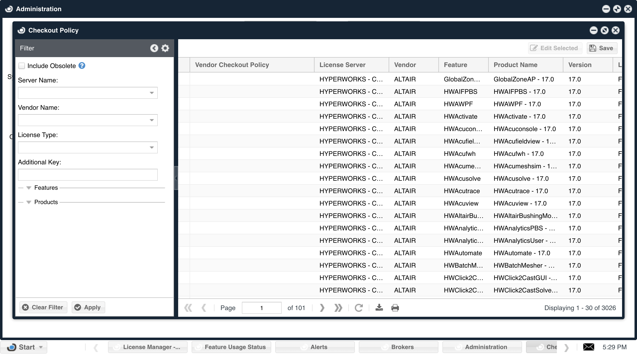 Administration - Checkout Policy