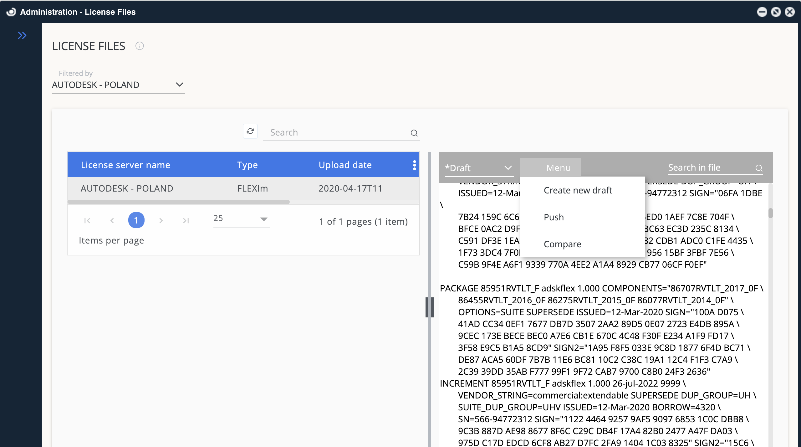 Administration - License Files