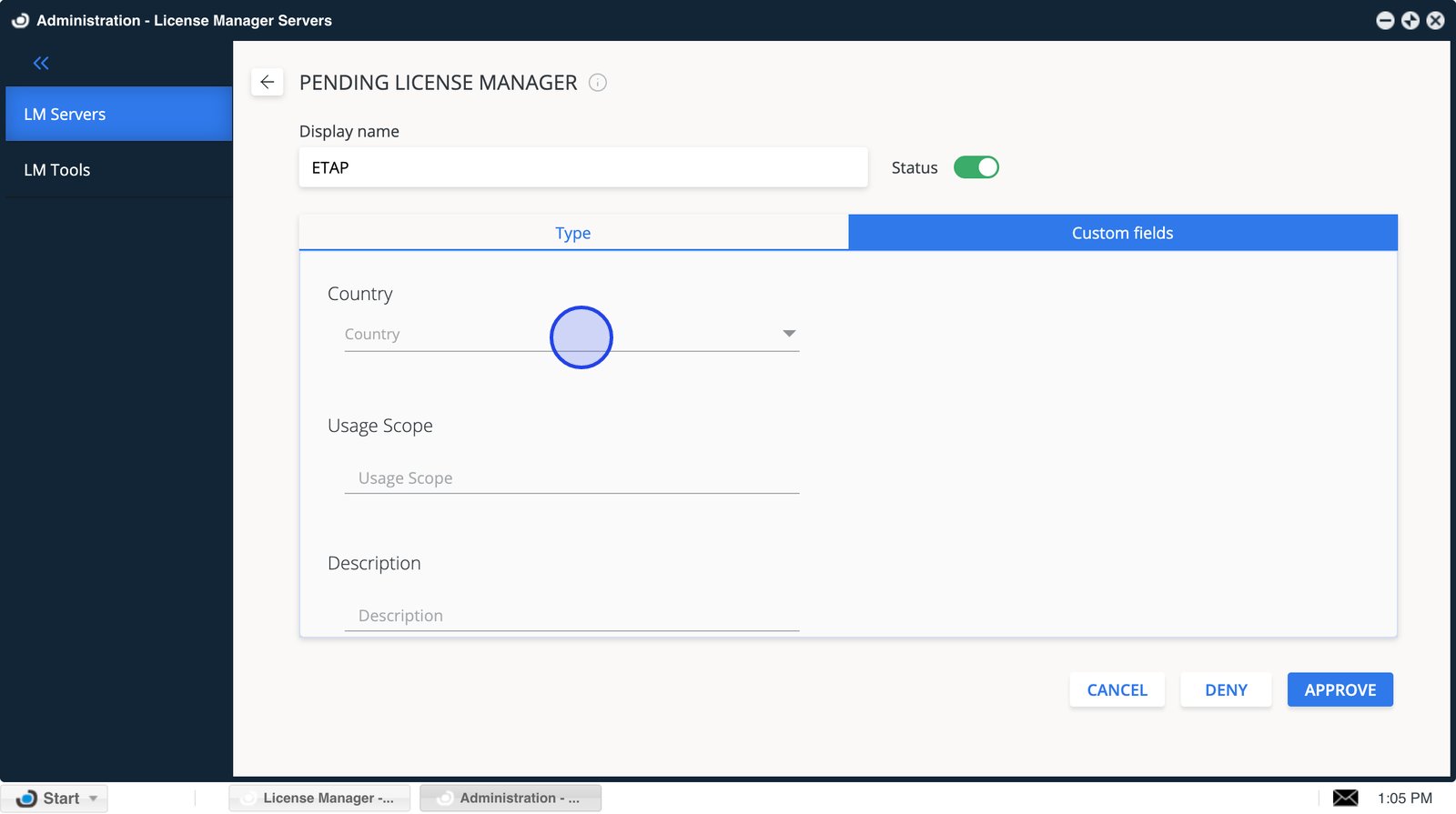 Custom fields にメタデータを入力した画面