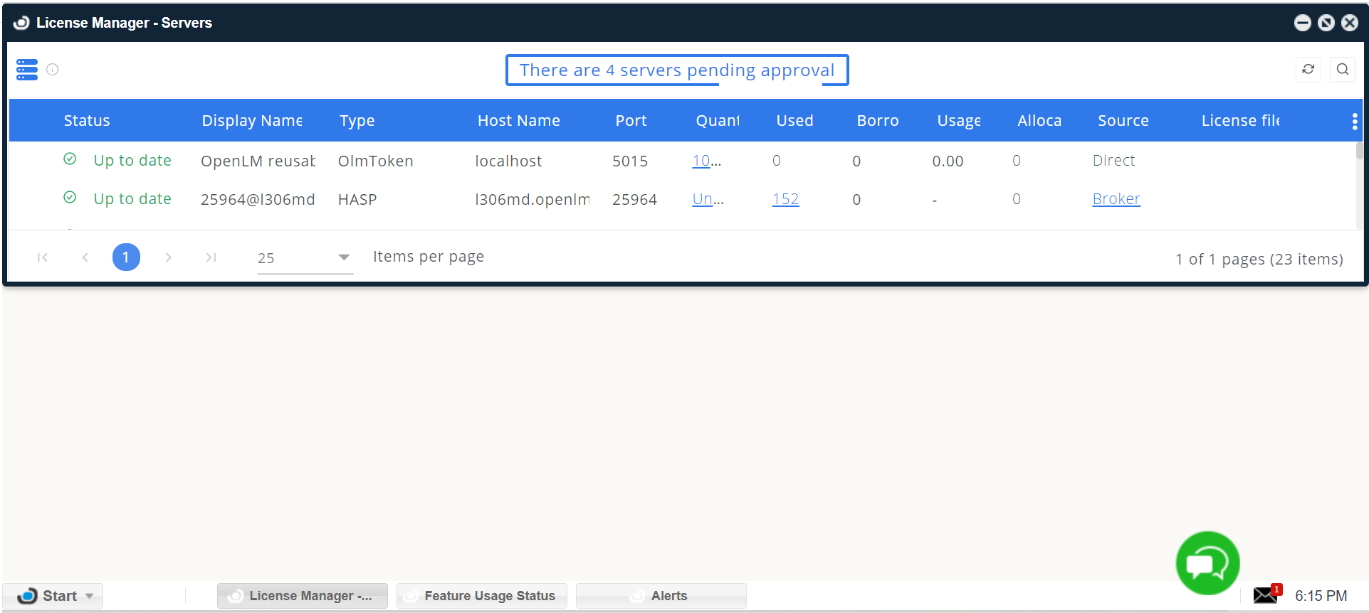 License Manager Servers