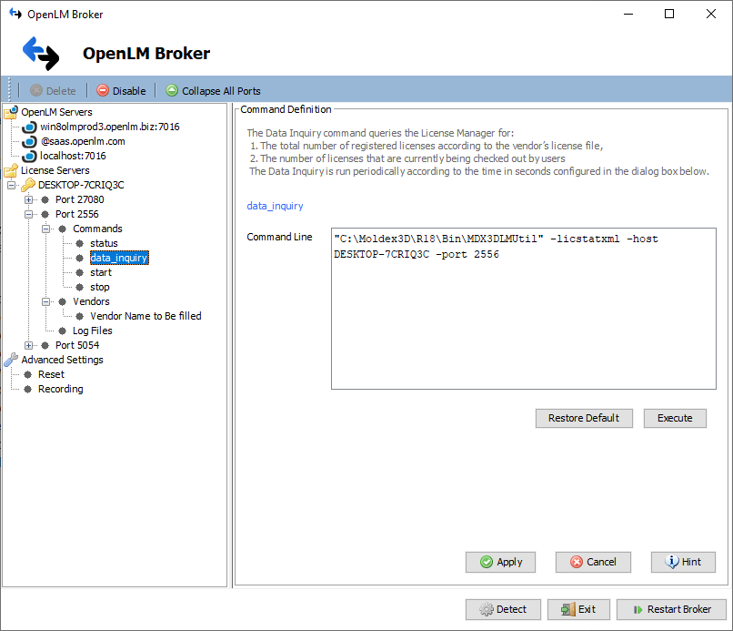 Manual Broker configuration for Moldex3D