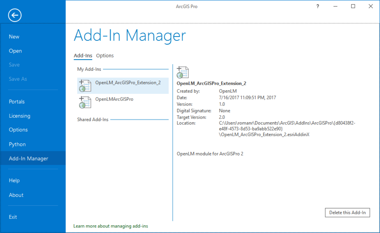 Verifying Save and Close extension for ArcGIS Pro