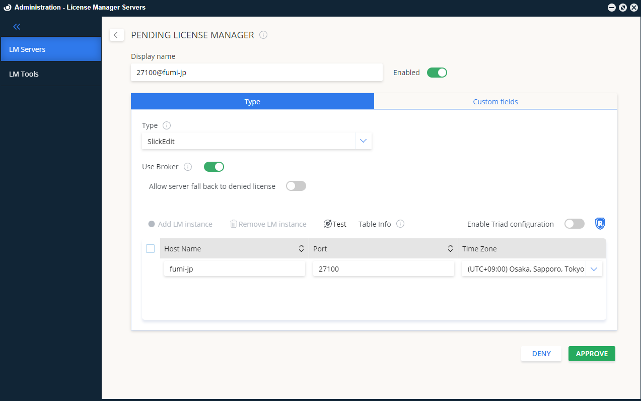 SlickEdit license server approved in EasyAdmin