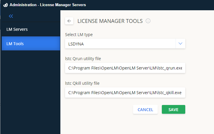 Configuring LS-DYNA tools in EasyAdmin