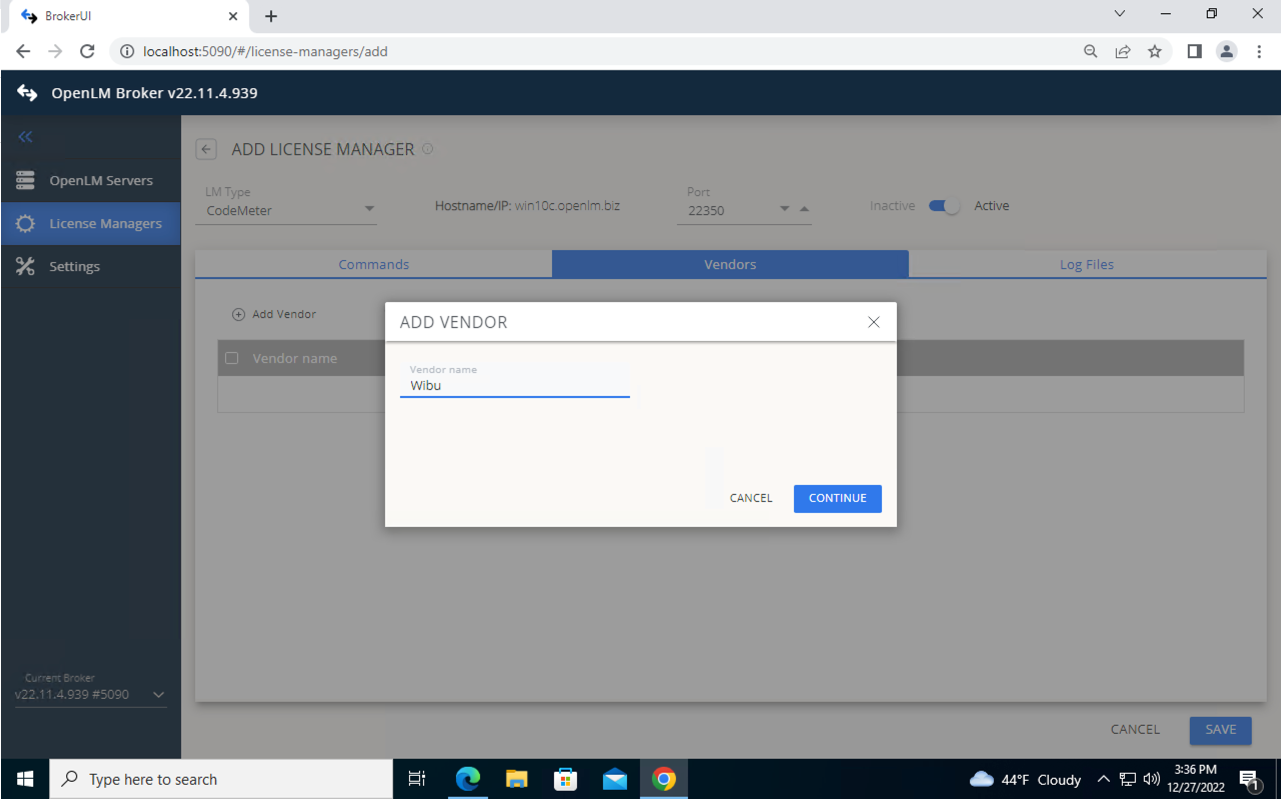 Broker configuration