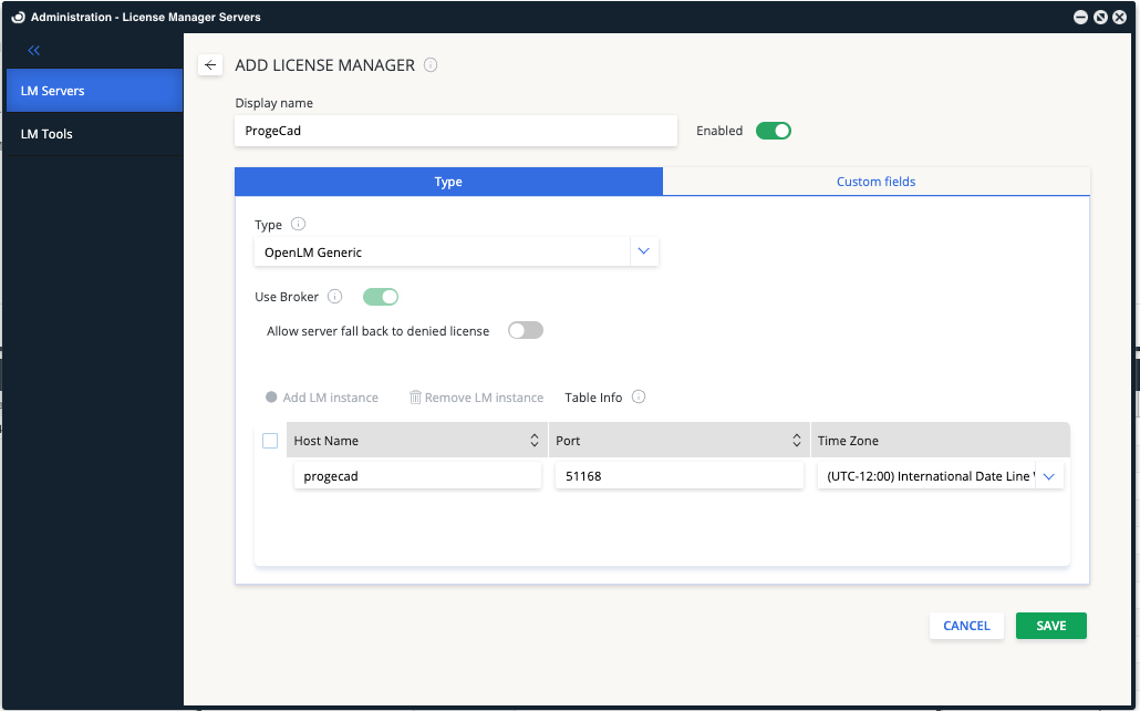 Add license manager in EasyAdmin