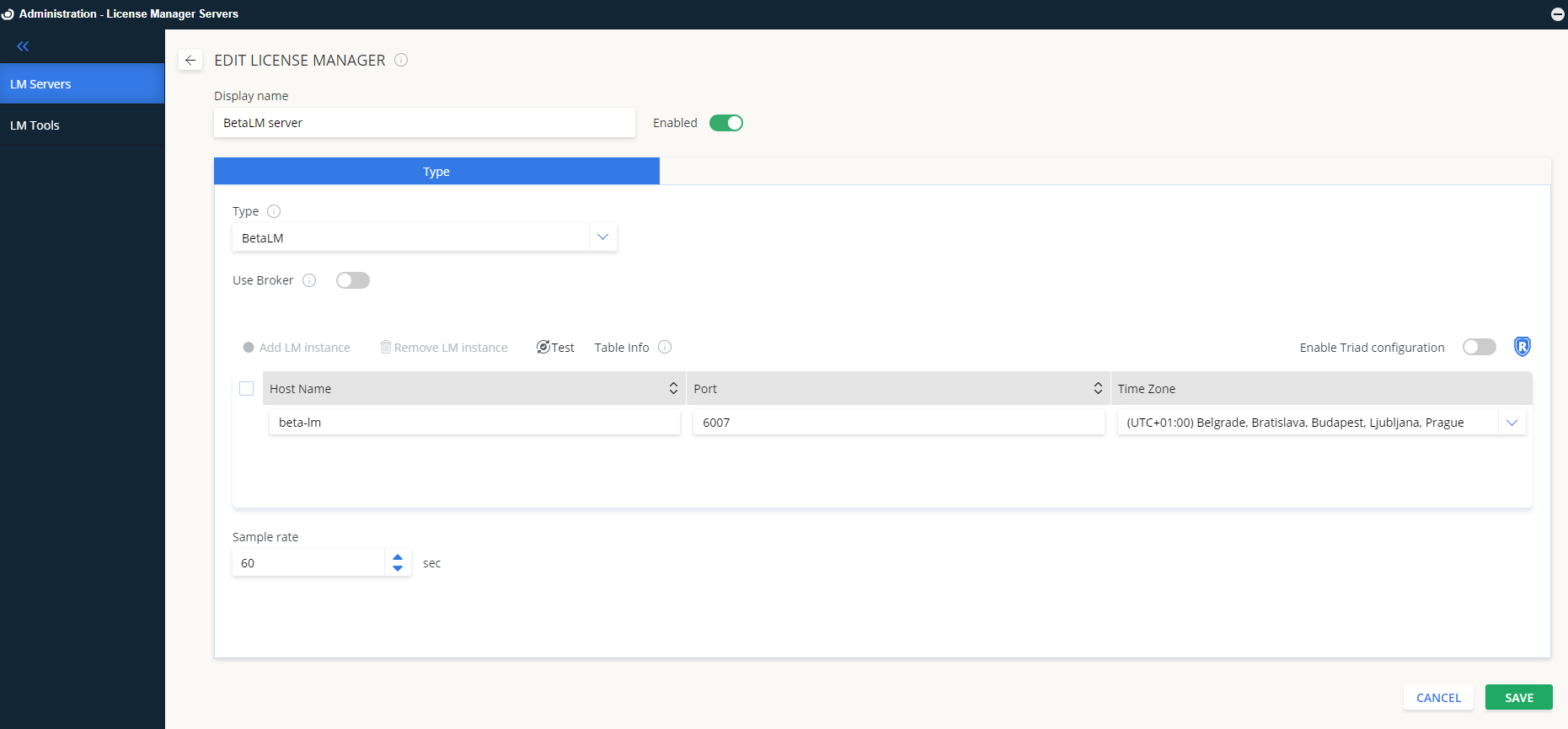 Add BetaLM license server