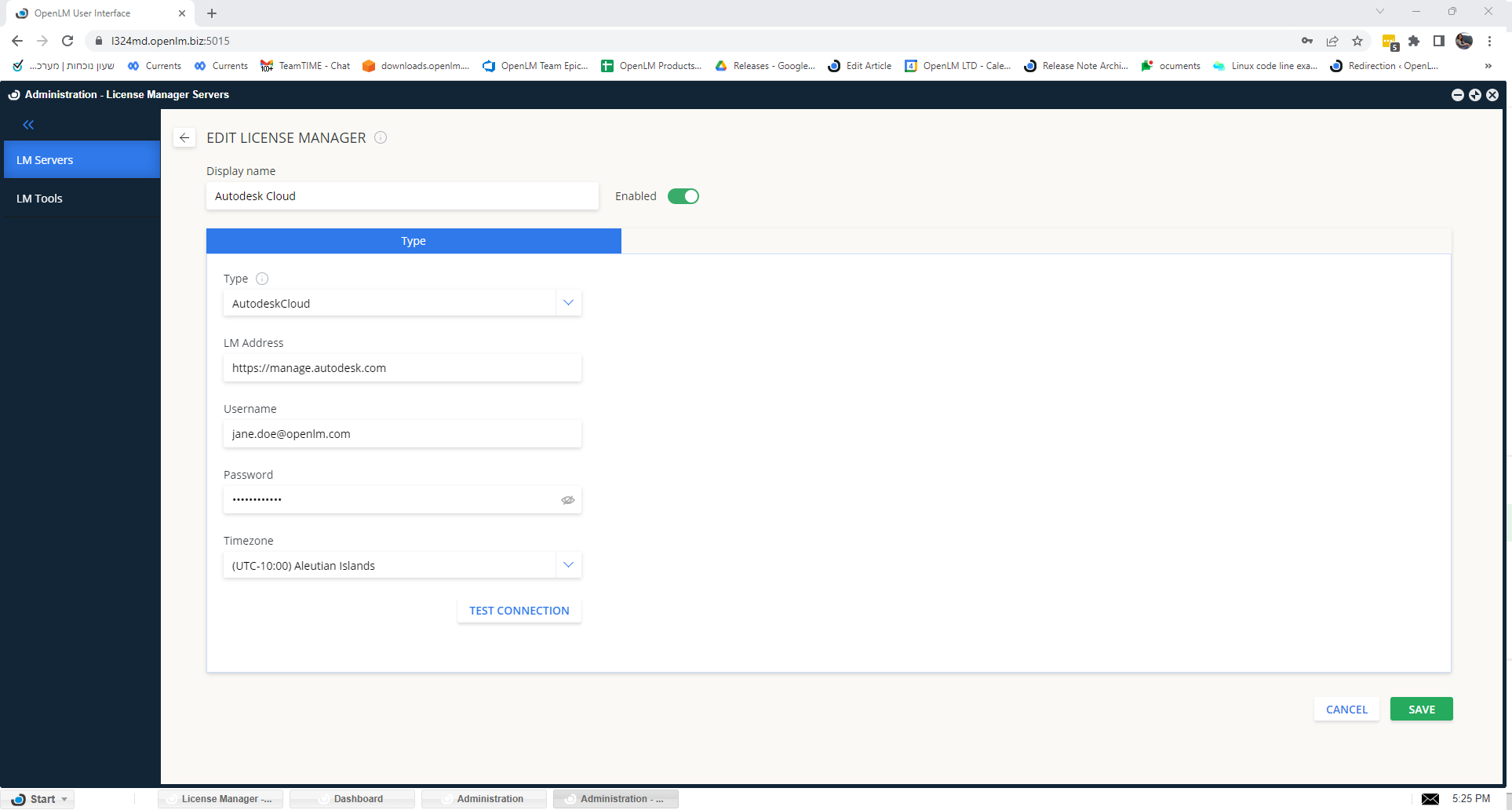 Monitoring the Autodesk Cloud license manager with OpenLM