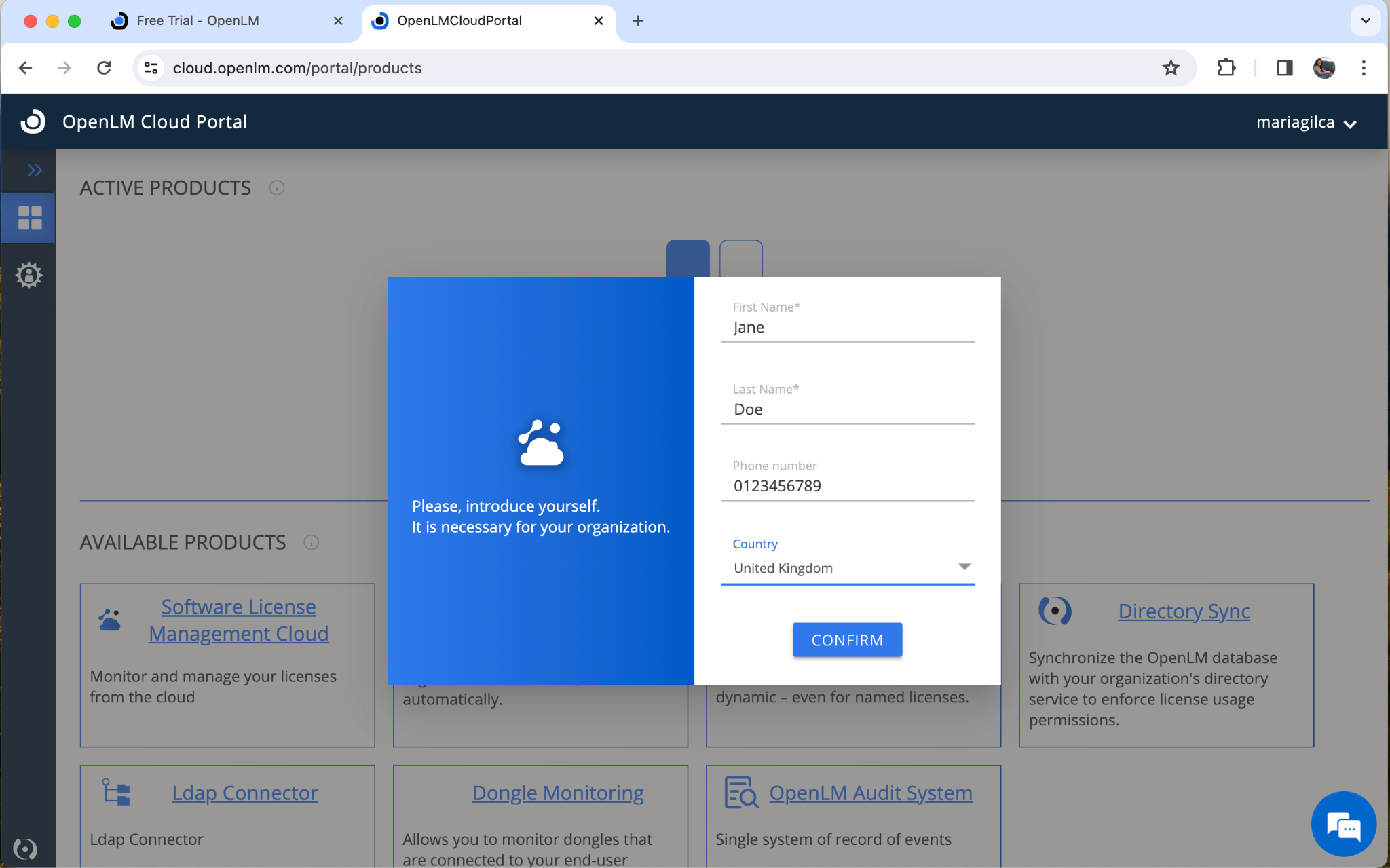 Figure 4: Personal data