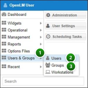 OpenLM Users and Groups
