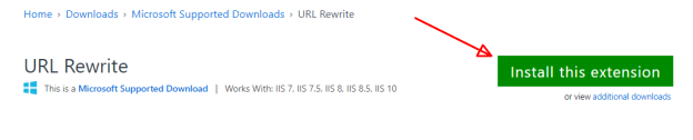 Downloading URL Rewrite for OpenLM EasyAdmin to use Microsoft IIS 10