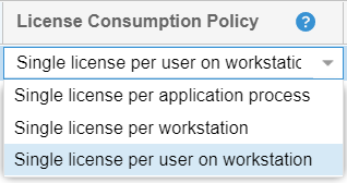 License Consumption Policy options