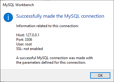 sql successfully made connection