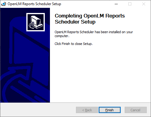 Completing OpenLM Reports Scheduler Setup
