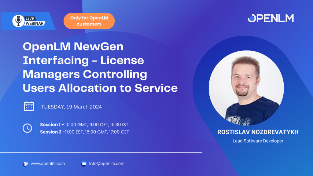OpenLM NewGen Interfacing: License Managers Controlling Users Allocation to Service